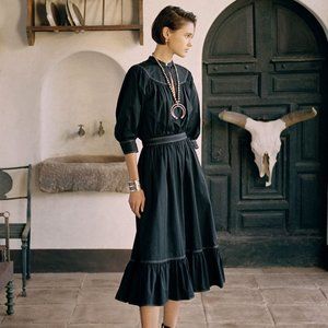 Ralph Lauren Black Cotton Broadcloth Dress NWT